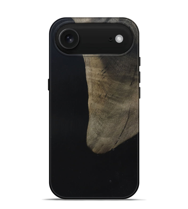iPhone 17 Air Wood Live Edge Phone Case - Maisy (Pure Black, 823435)
