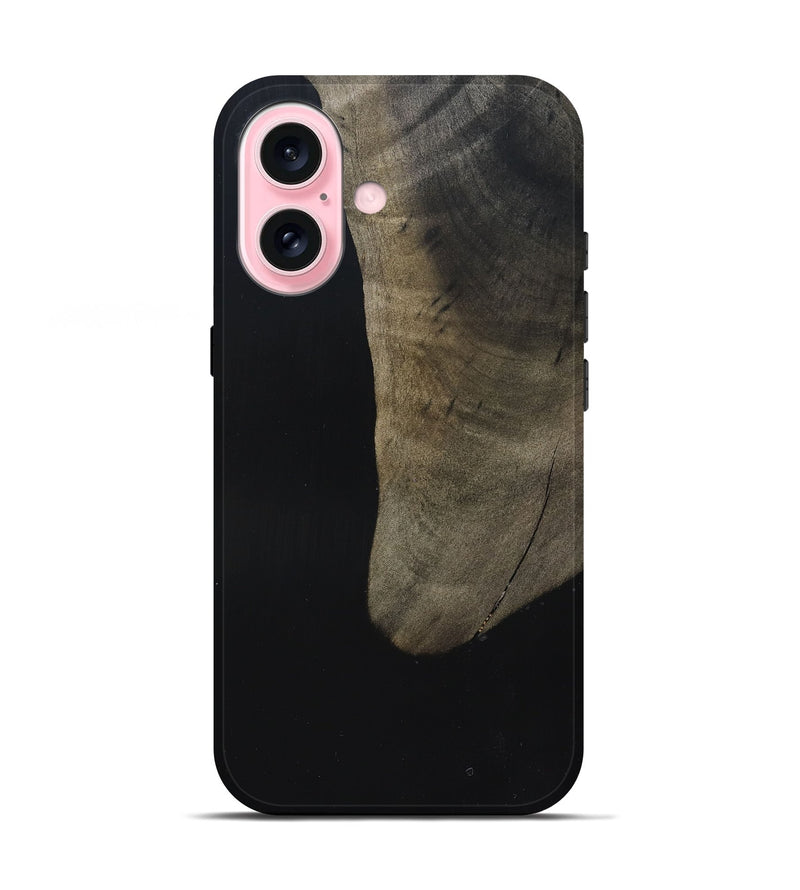 iPhone 17 Wood Live Edge Phone Case - Maisy (Pure Black, 823435)