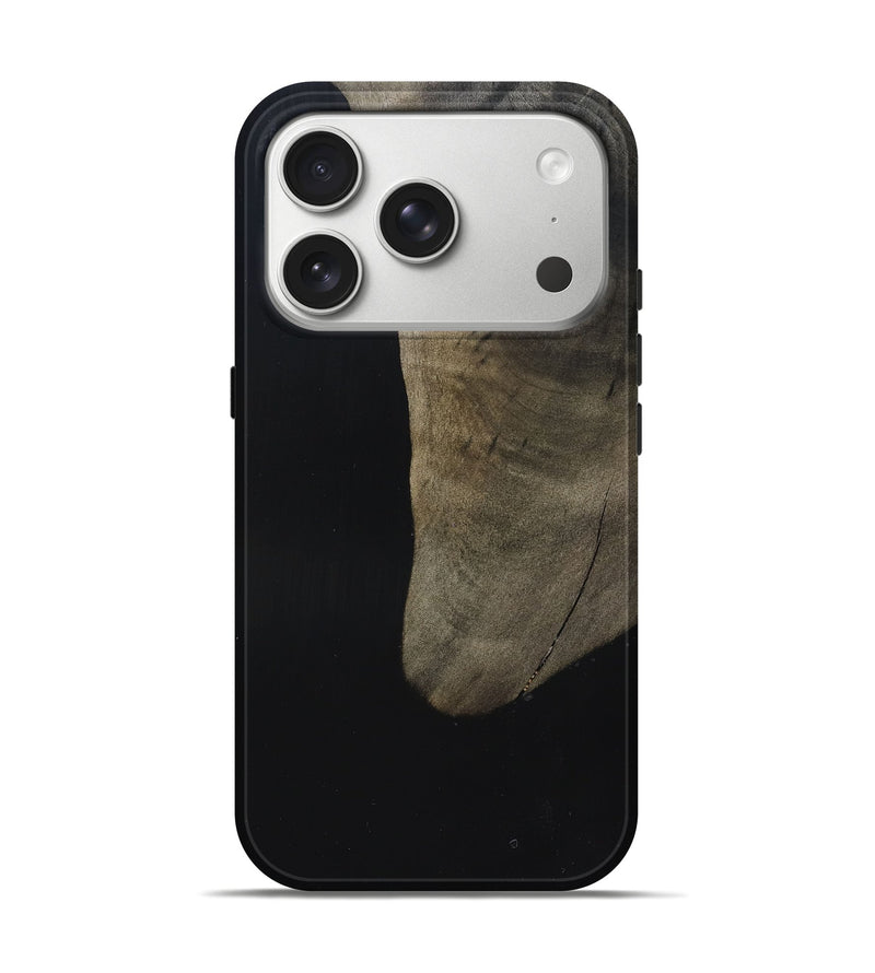 iPhone 17 Pro Wood Live Edge Phone Case - Maisy (Pure Black, 823435)