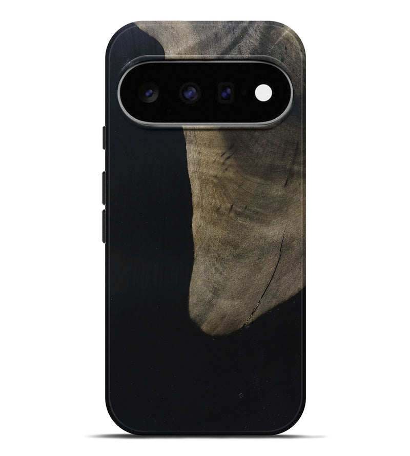 Pixel 11 Pro XL Wood Live Edge Phone Case - Maisy (Pure Black, 823435)