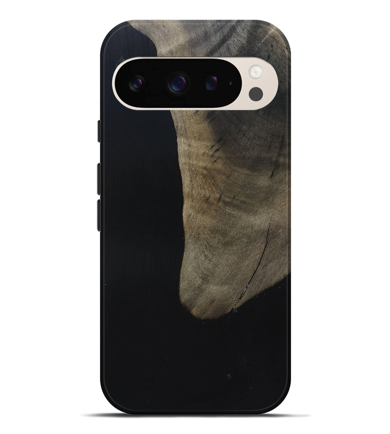 Pixel 9 Pro XL Wood Live Edge Phone Case - Maisy (Pure Black, 823435)