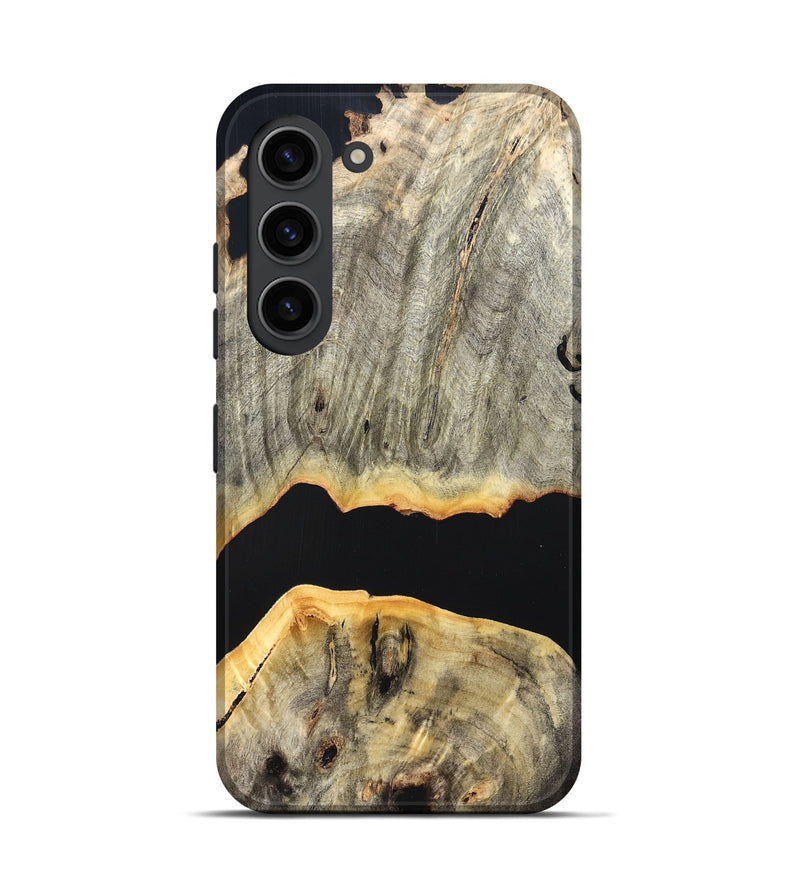 Galaxy S23 Wood Live Edge Phone Case - Jordon (Pure Black, 823436)