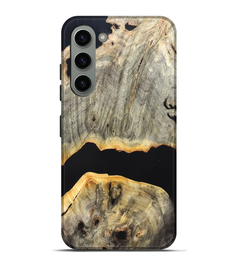 Galaxy S23 Plus Wood Live Edge Phone Case - Jordon (Pure Black, 823436)