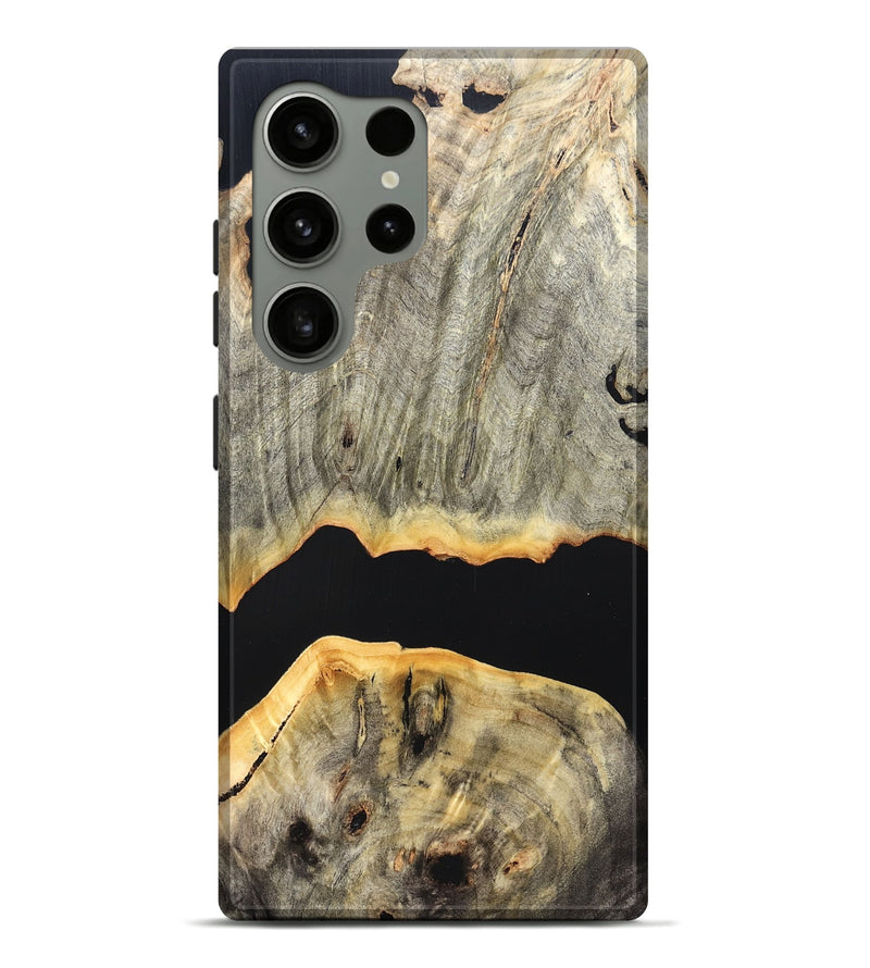 Galaxy S24 Ultra Wood Live Edge Phone Case - Jordon (Pure Black, 823436)