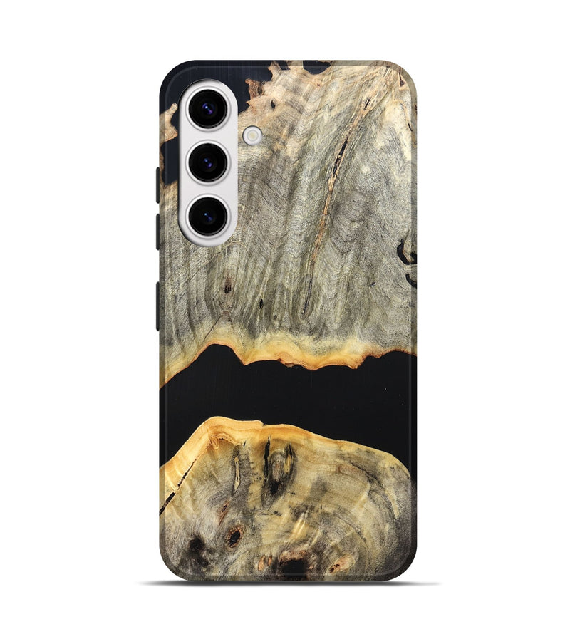 Galaxy S25 Wood Live Edge Phone Case - Jordon (Pure Black, 823436)