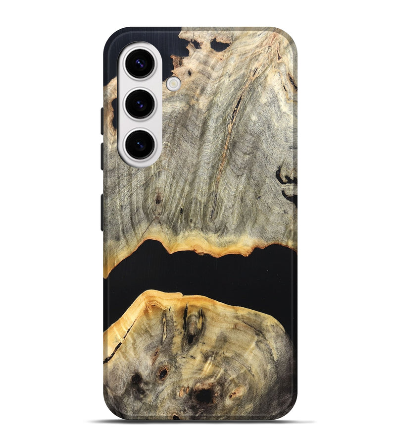 Galaxy S25 Plus Wood Live Edge Phone Case - Jordon (Pure Black, 823436)