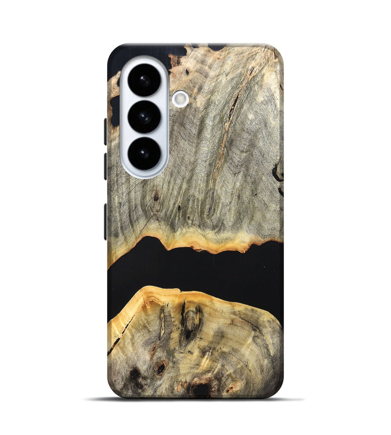 Galaxy S26 Wood Live Edge Phone Case - Jordon (Pure Black, 823436)