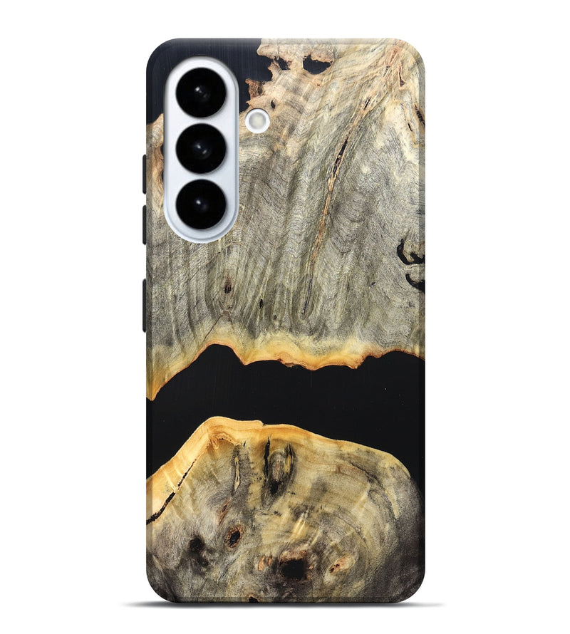 Galaxy S26 Plus Wood Live Edge Phone Case - Jordon (Pure Black, 823436)