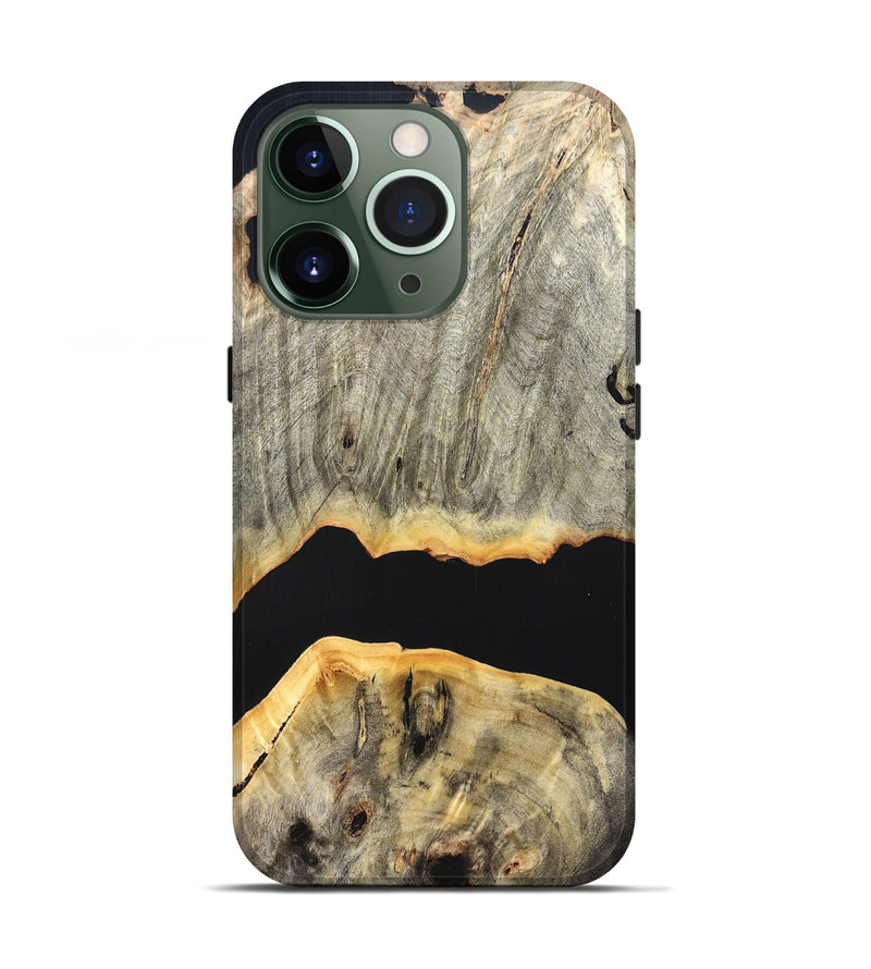 iPhone 13 Pro Wood Live Edge Phone Case - Jordon (Pure Black, 823436)