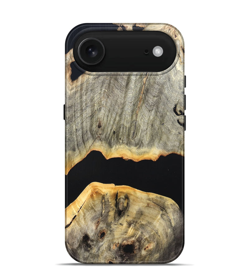 iPhone 17 Air Wood Live Edge Phone Case - Jordon (Pure Black, 823436)