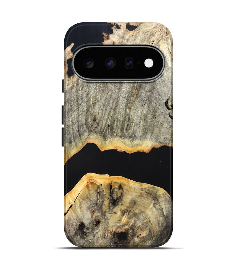 Pixel 11 Pro Wood Live Edge Phone Case - Jordon (Pure Black, 823436)