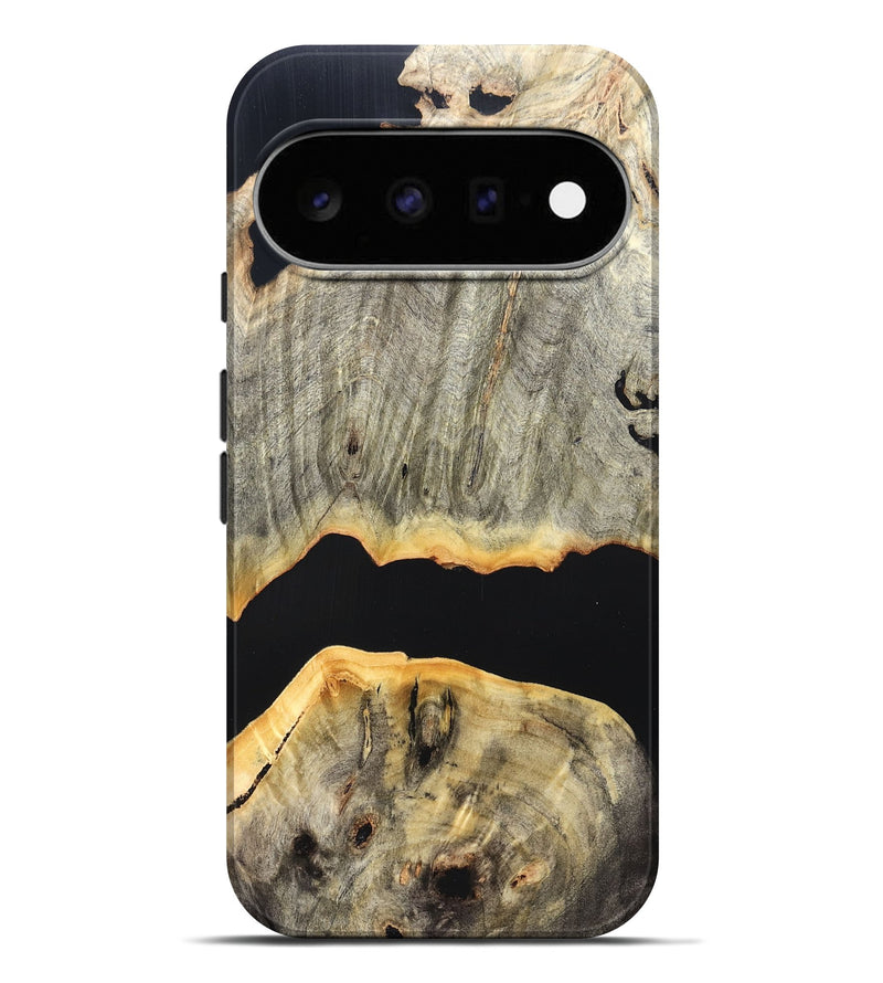 Pixel 11 Pro XL Wood Live Edge Phone Case - Jordon (Pure Black, 823436)