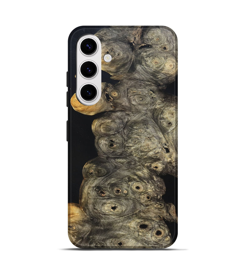 Galaxy S25 Wood Live Edge Phone Case - Harry (Pure Black, 823437)