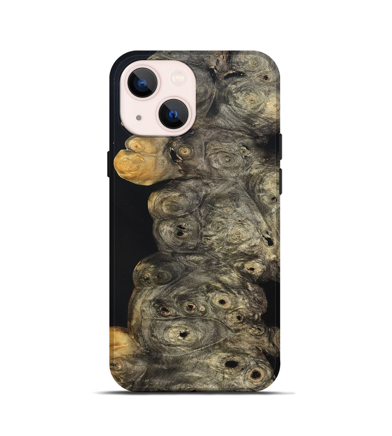 iPhone 13 mini Wood Live Edge Phone Case - Harry (Pure Black, 823437)