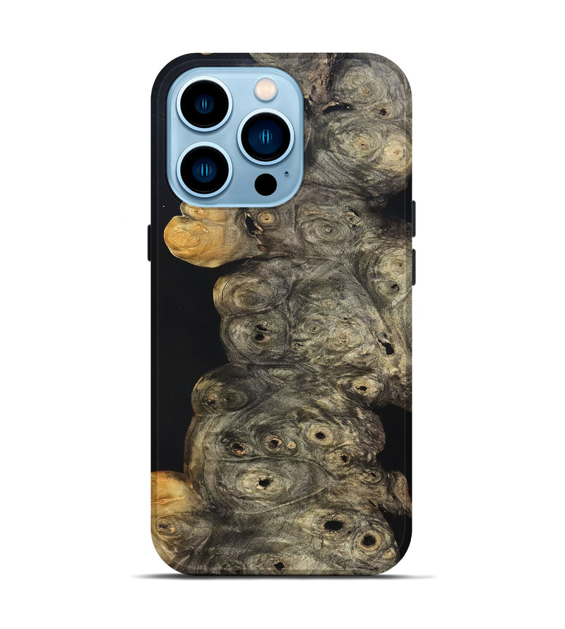 iPhone 14 Pro Wood Live Edge Phone Case - Harry (Pure Black, 823437)