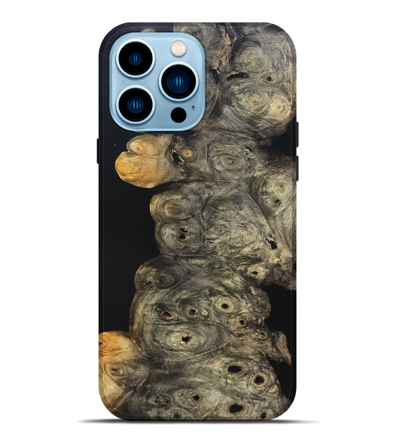 iPhone 14 Pro Max Wood Live Edge Phone Case - Harry (Pure Black, 823437)