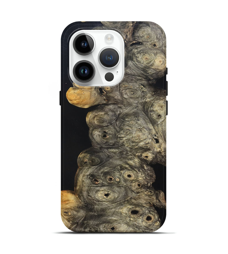 iPhone 15 Pro Wood Live Edge Phone Case - Harry (Pure Black, 823437)