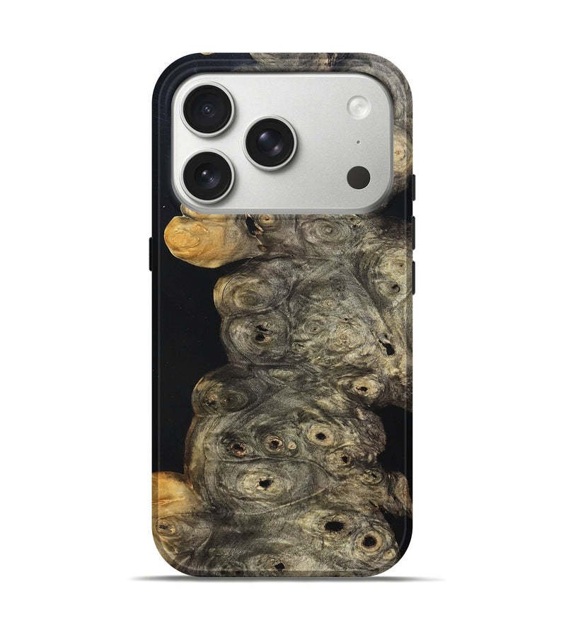 iPhone 17 Pro Wood Live Edge Phone Case - Harry (Pure Black, 823437)