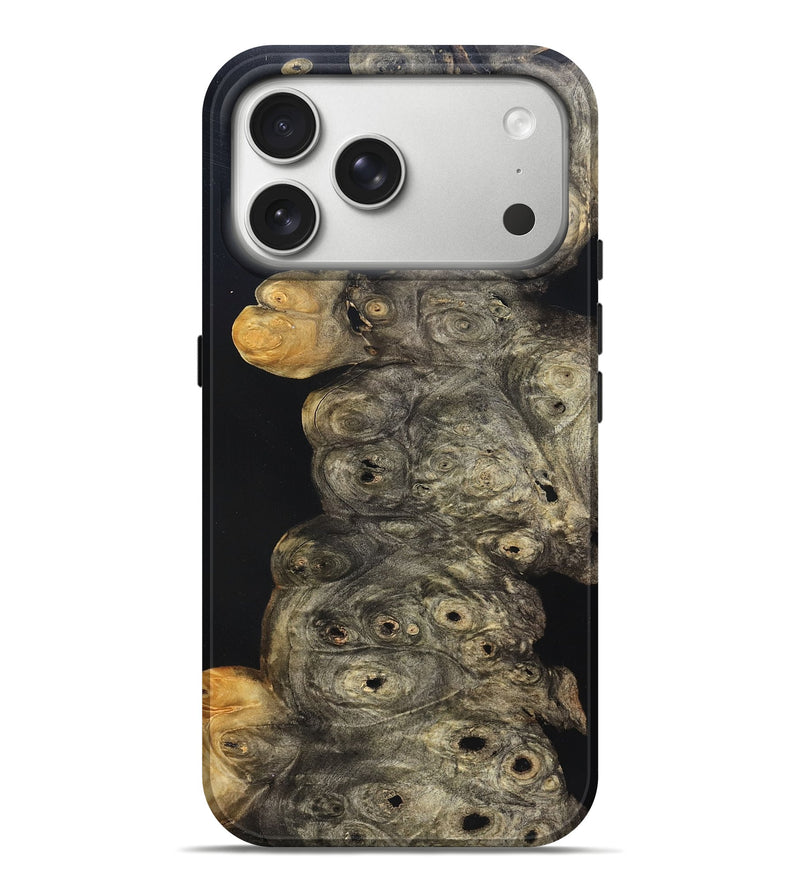 iPhone 17 Pro Max Wood Live Edge Phone Case - Harry (Pure Black, 823437)