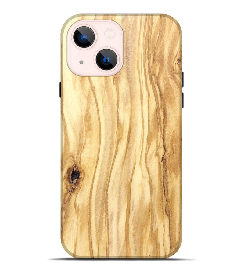 iPhone 14 Plus Wood Live Edge Phone Case - Jenifer (Solid Wood, 823438)