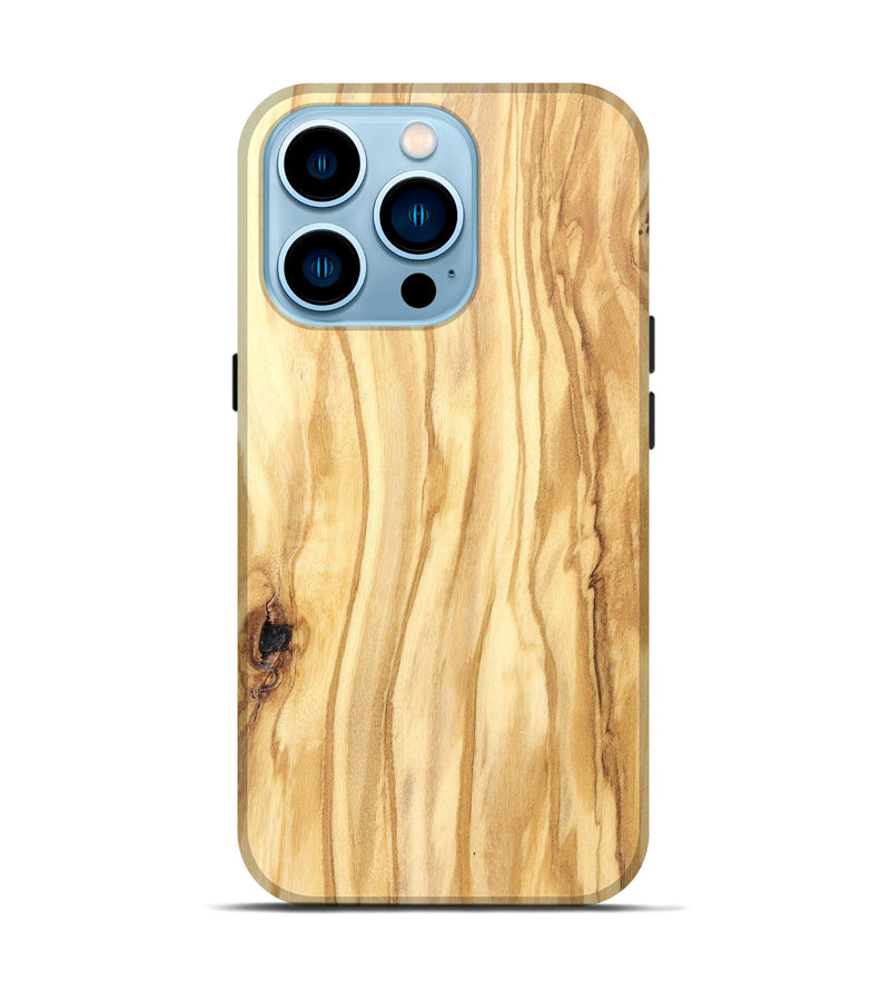 iPhone 14 Pro Wood Live Edge Phone Case - Jenifer (Solid Wood, 823438)
