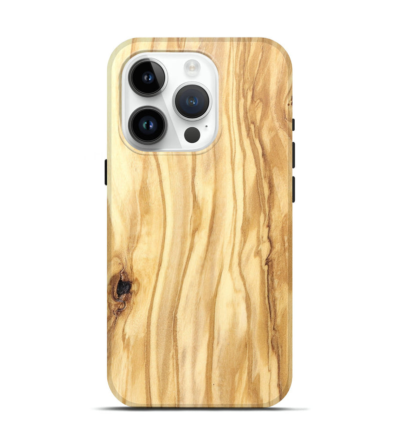 iPhone 15 Pro Wood Live Edge Phone Case - Jenifer (Solid Wood, 823438)