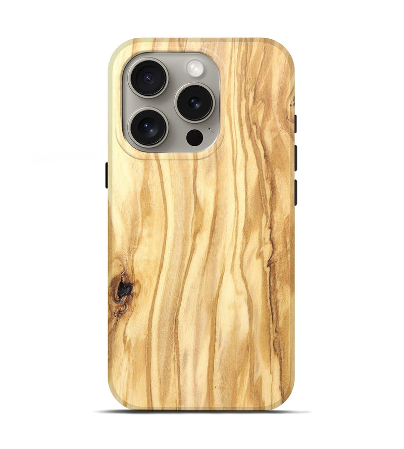 iPhone 16 Pro Wood Live Edge Phone Case - Jenifer (Solid Wood, 823438)