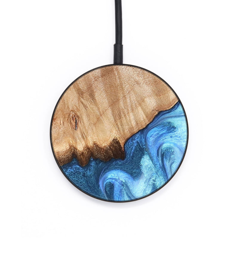 Circle Wood Wireless Charger - Kami (Blue, 823444)