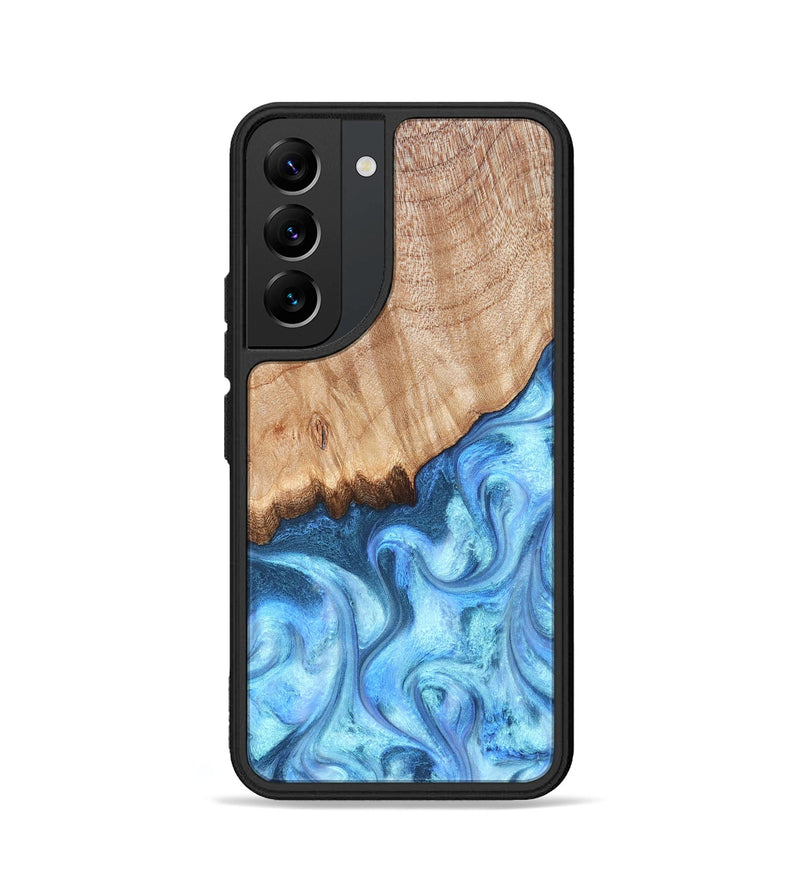 Galaxy S22 Wood Phone Case - Kami (Blue, 823444)