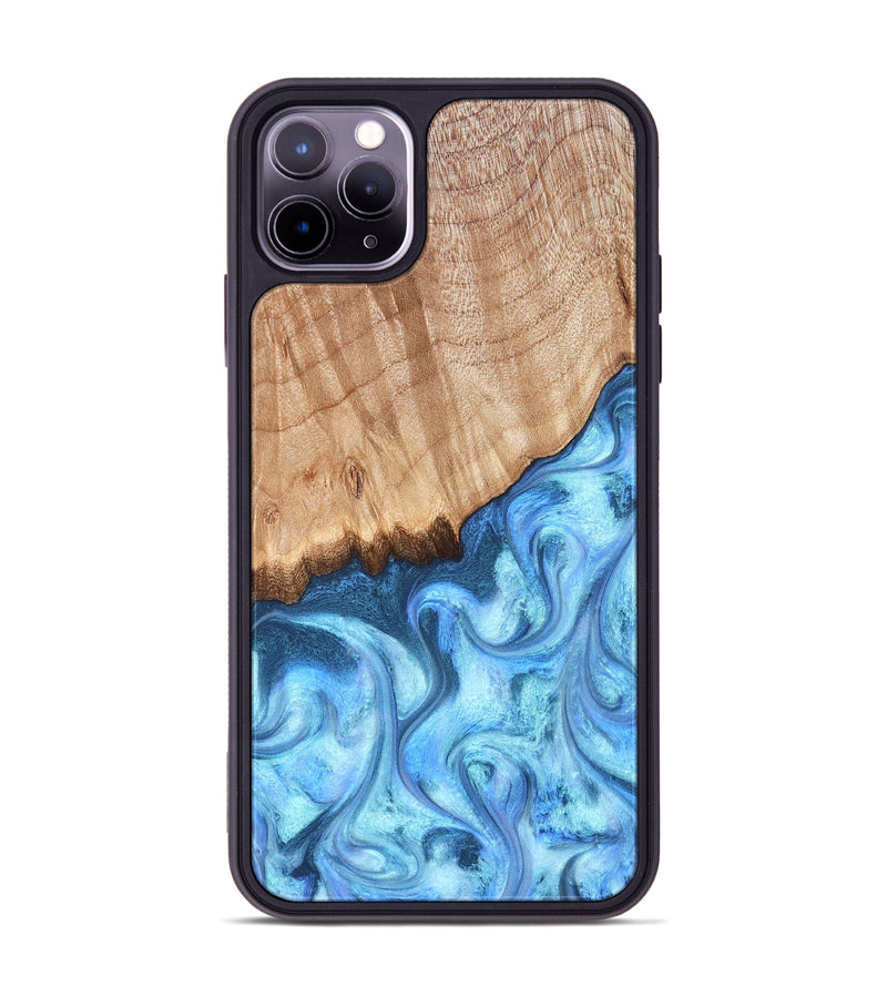iPhone 11 Pro Max Wood Phone Case - Kami (Blue, 823444)