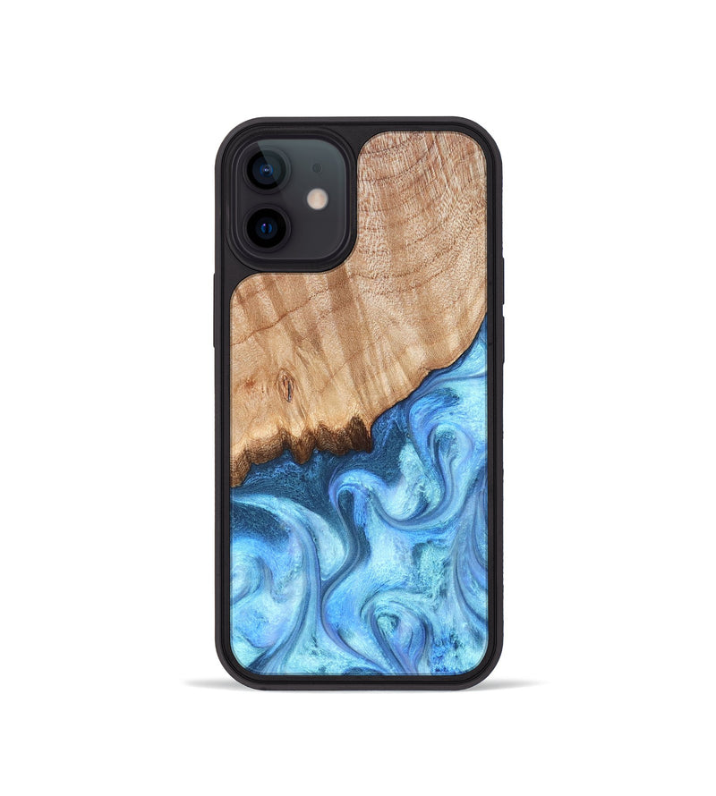 iPhone 12 mini Wood Phone Case - Kami (Blue, 823444)