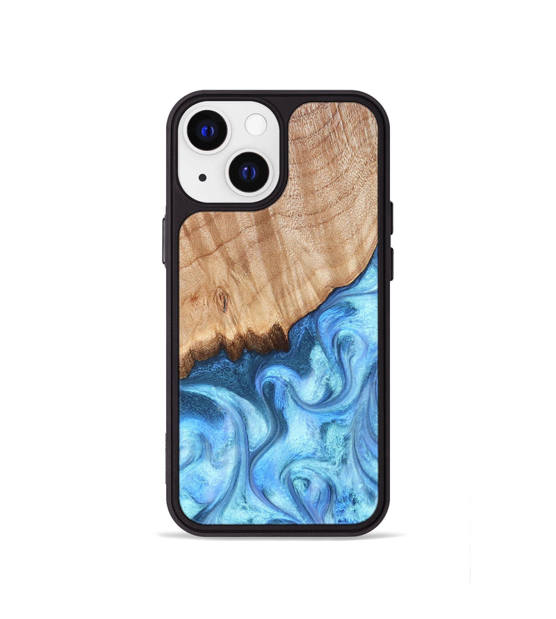 iPhone 13 mini Wood Phone Case - Kami (Blue, 823444)