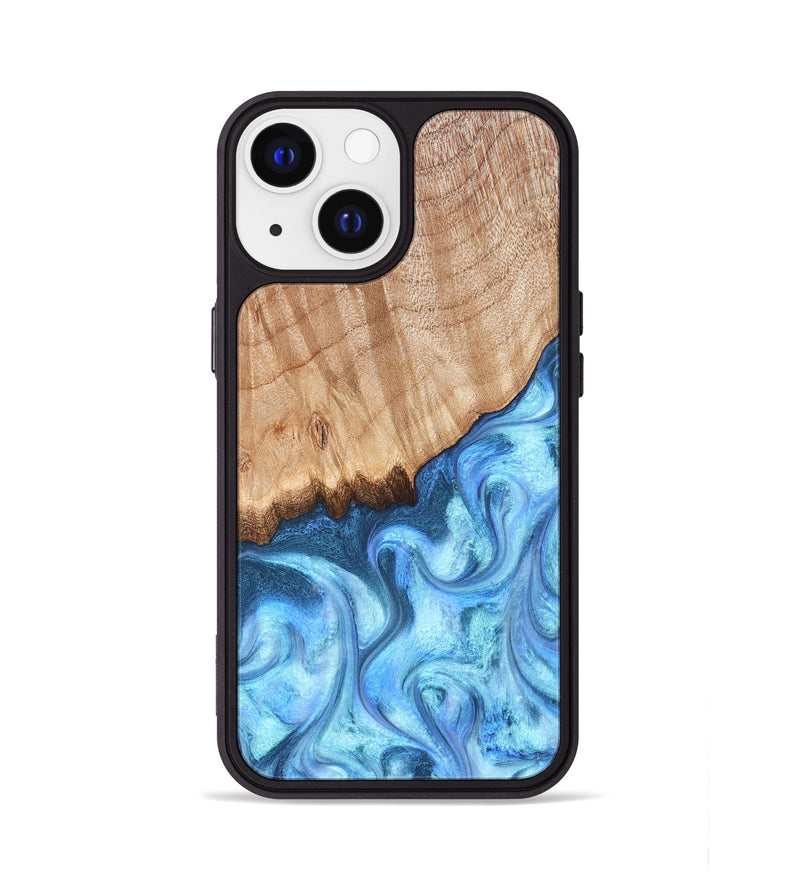 iPhone 13 Wood Phone Case - Kami (Blue, 823444)