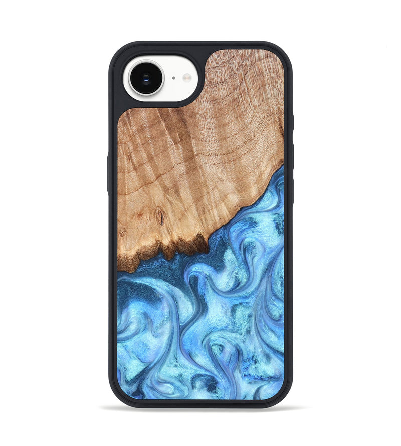 iPhone 16e Wood Phone Case - Kami (Blue, 823444)