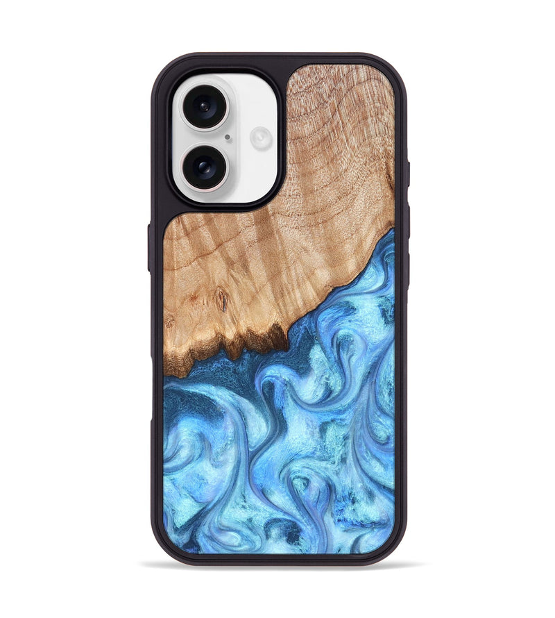 iPhone 17 Wood Phone Case - Kami (Blue, 823444)
