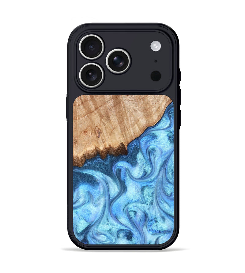 iPhone 17 Pro Wood Phone Case - Kami (Blue, 823444)