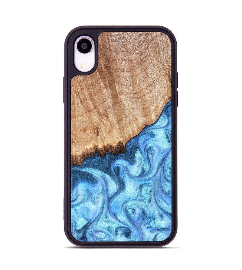 iPhone Xr Wood Phone Case - Kami (Blue, 823444)