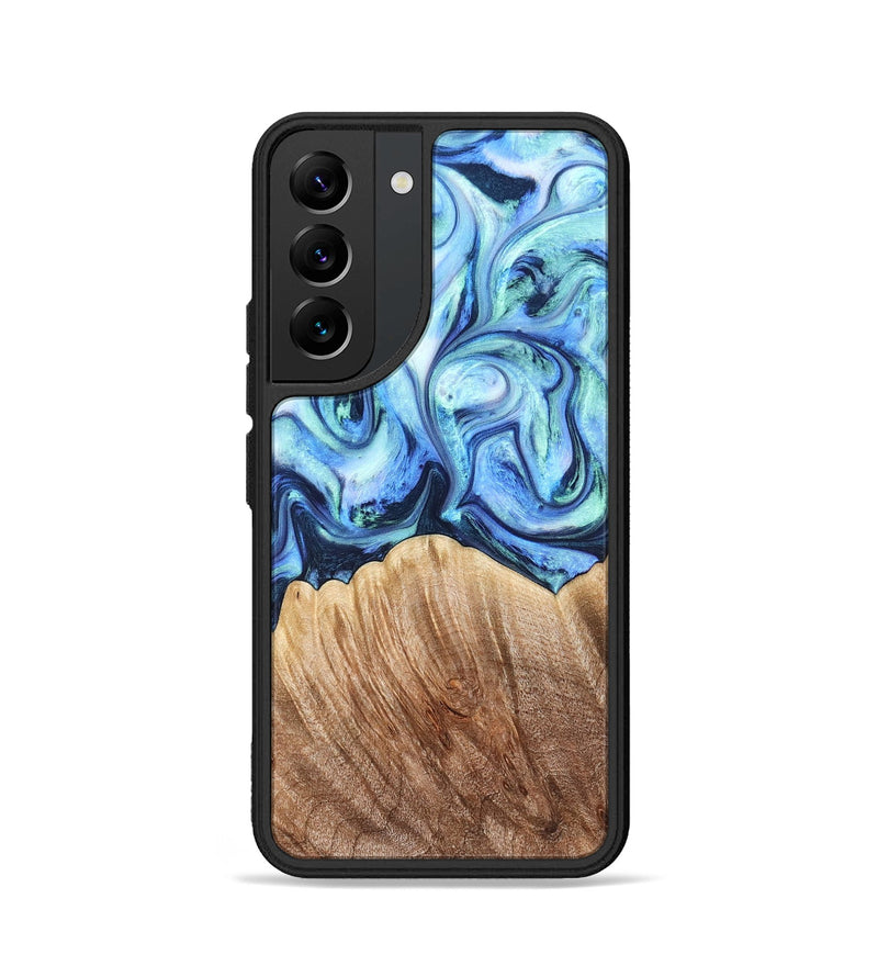 Galaxy S22 Wood Phone Case - Vina (Blue, 823445)