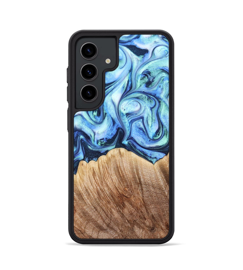 Galaxy S24 Wood Phone Case - Vina (Blue, 823445)