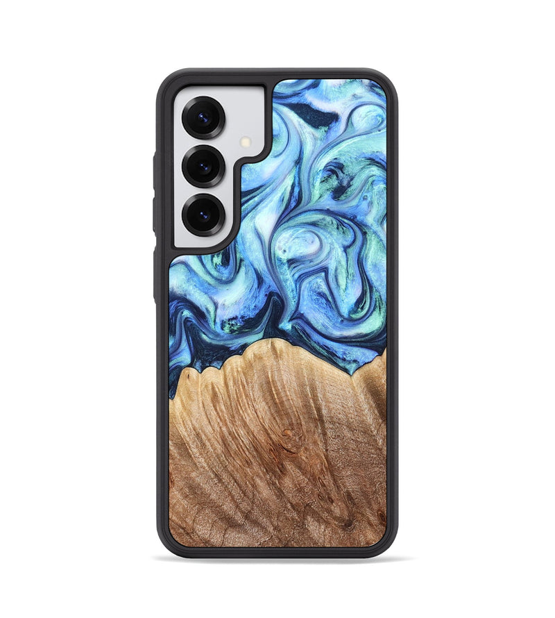 Galaxy S25 Wood Phone Case - Vina (Blue, 823445)