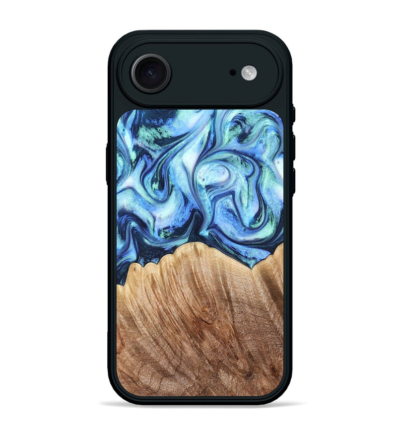 iPhone 17 Air Wood Phone Case - Vina (Blue, 823445)