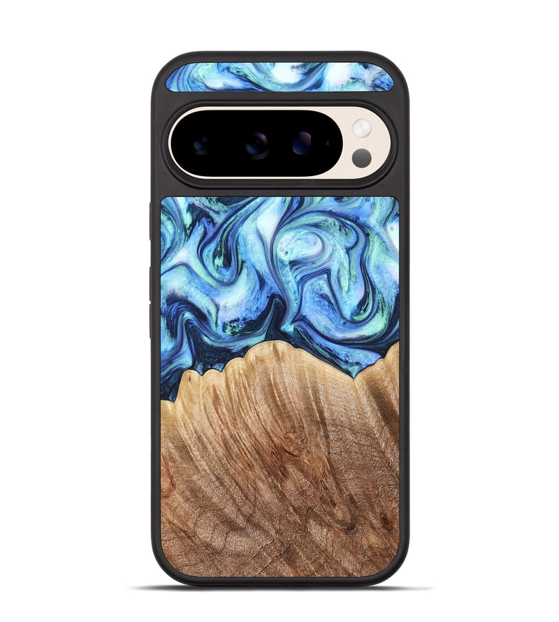 Pixel 10 Wood Phone Case - Vina (Blue, 823445)