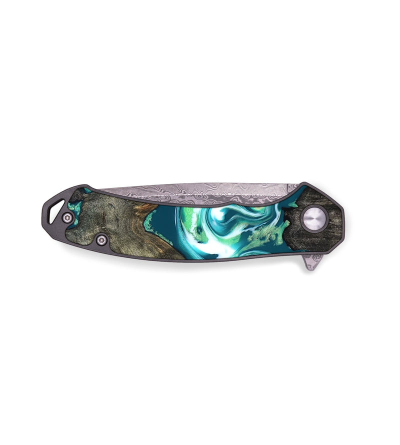 EDC Wood Pocket Knife - Theda (Green, 823446)