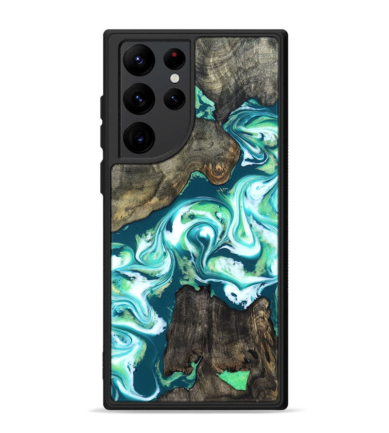 Galaxy S22 Ultra Wood Phone Case - Theda (Green, 823446)