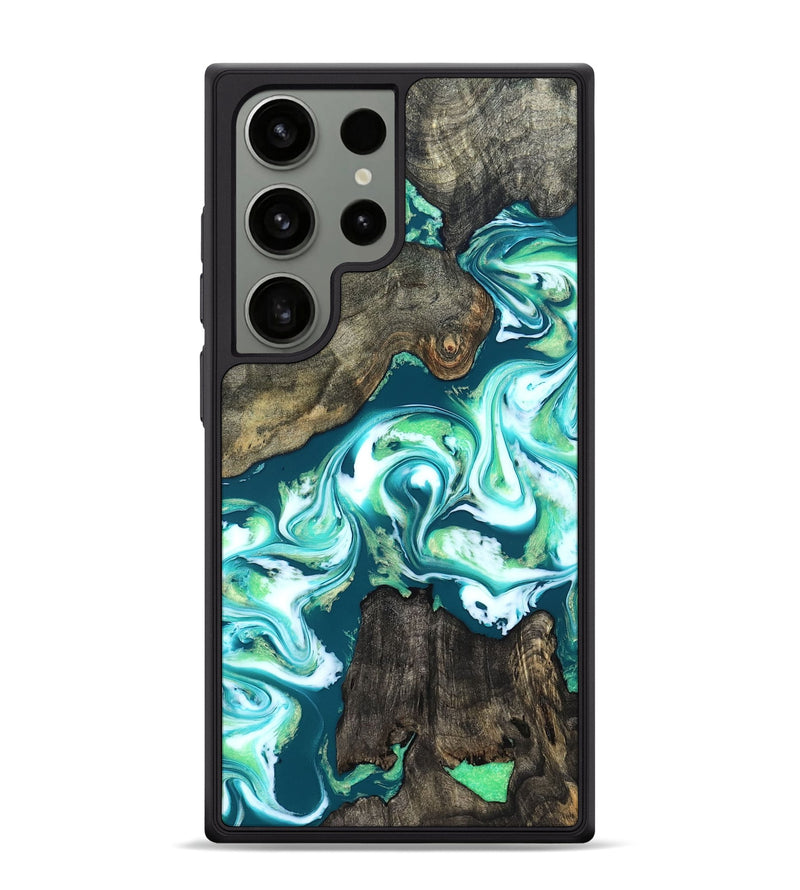 Galaxy S24 Ultra Wood Phone Case - Theda (Green, 823446)