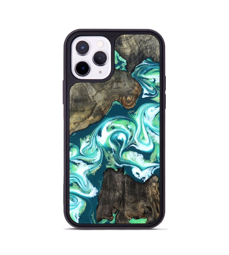 iPhone 11 Pro Wood Phone Case - Theda (Green, 823446)