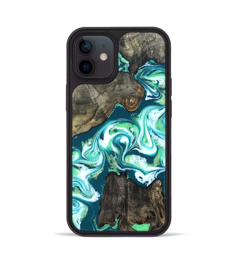 iPhone 12 Wood Phone Case - Theda (Green, 823446)
