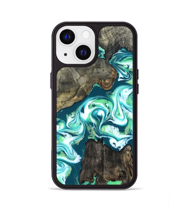 iPhone 13 Wood Phone Case - Theda (Green, 823446)