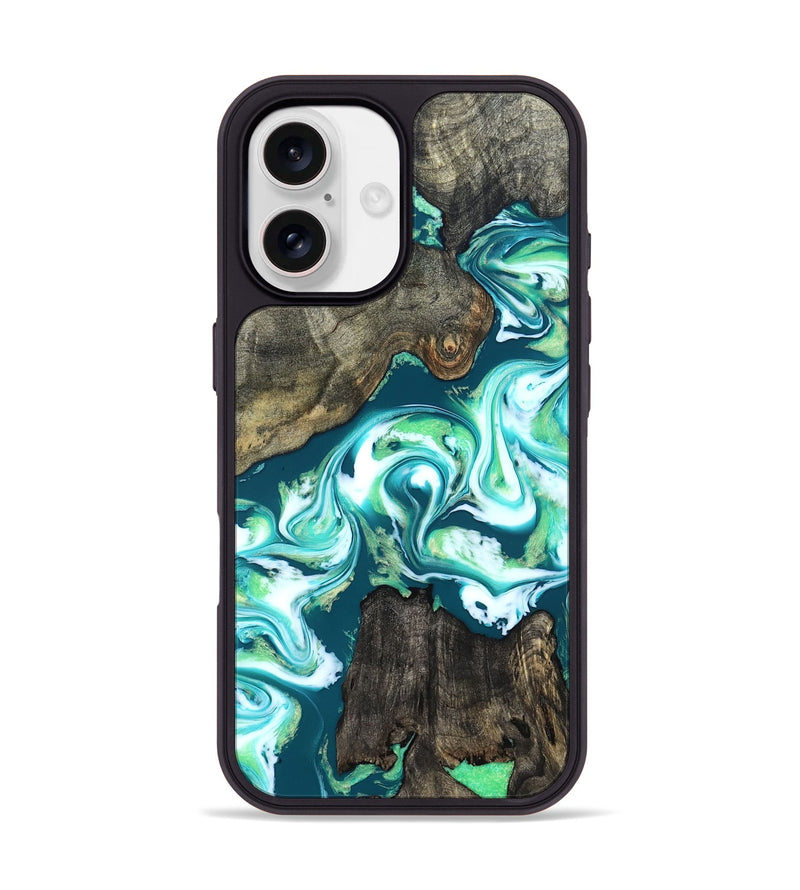 iPhone 17 Wood Phone Case - Theda (Green, 823446)