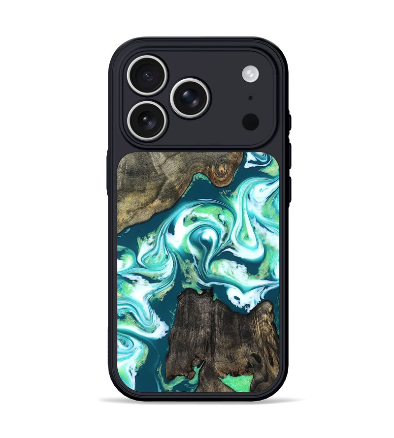 iPhone 17 Pro Wood Phone Case - Theda (Green, 823446)